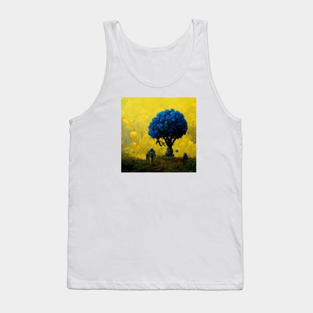 The Blue Tree Tank Top by benheineart